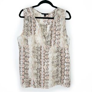 Zac & Rachel pink snakeskin print sleeveless blouse